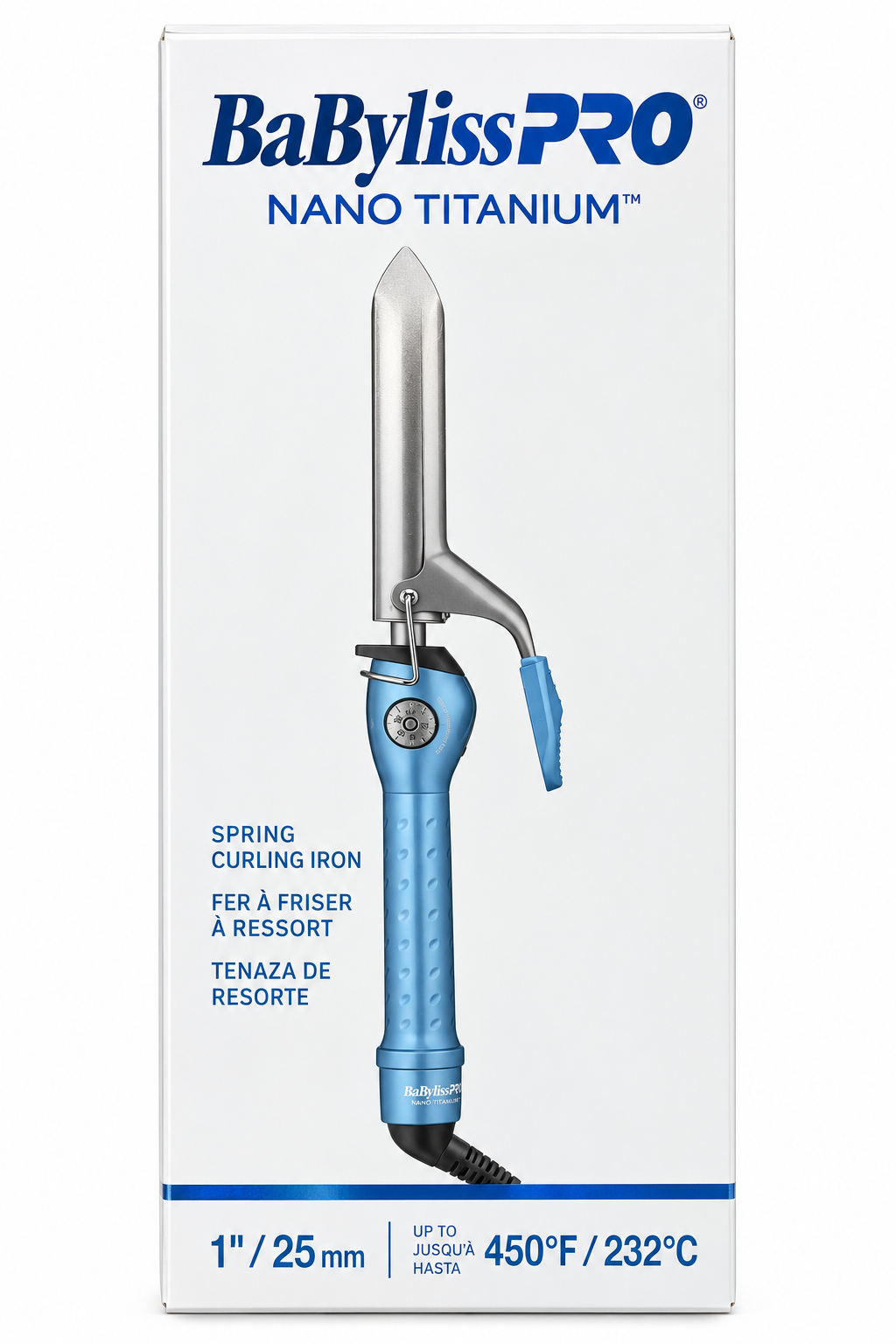 BaBylissPRO Nano Titanium 1" Spring Curling Iron (BNT100S)
