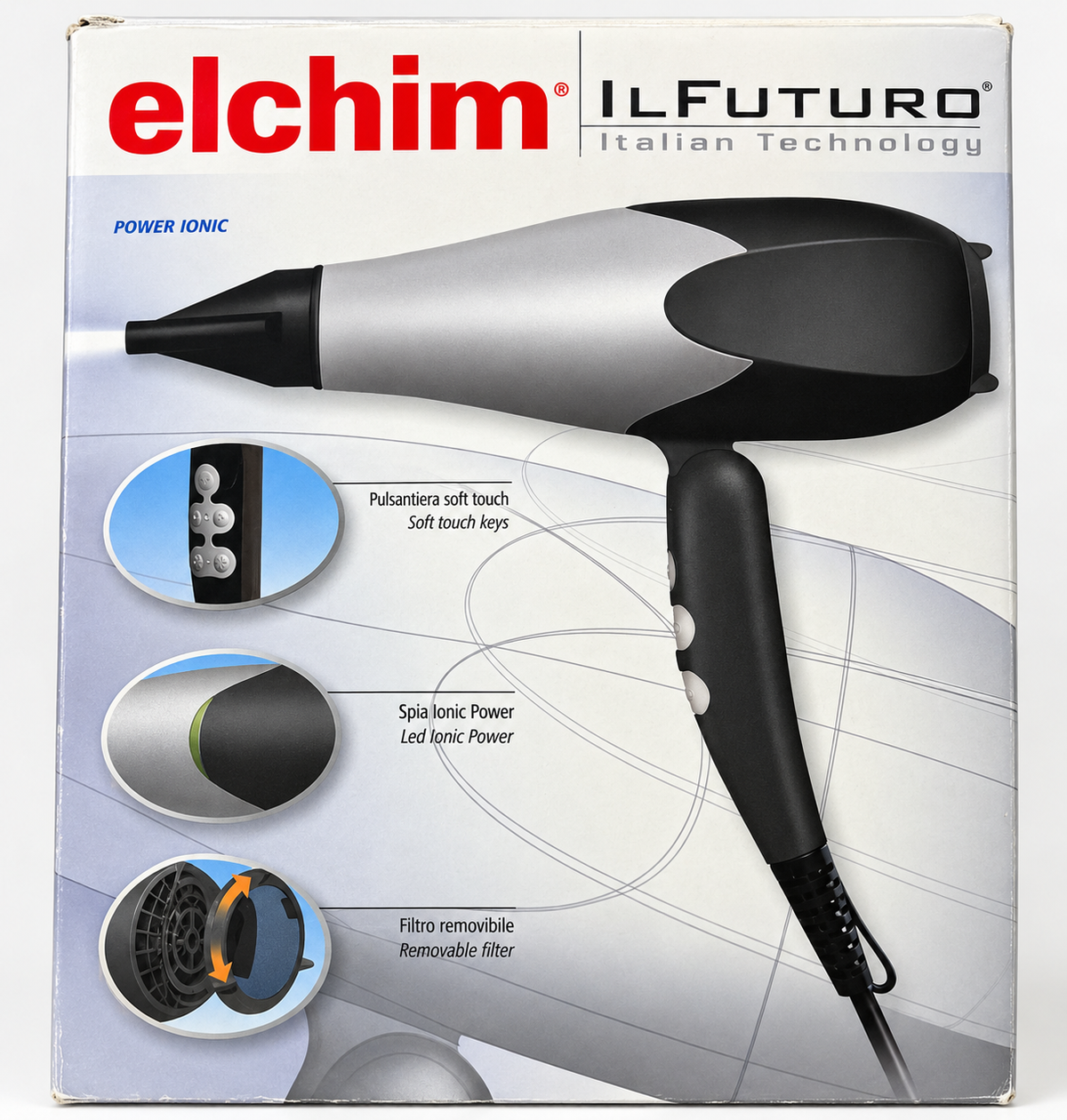 Elchim Il Futuro Power Ionic Professional Hair Dryer 2000W Made in Italy NEW