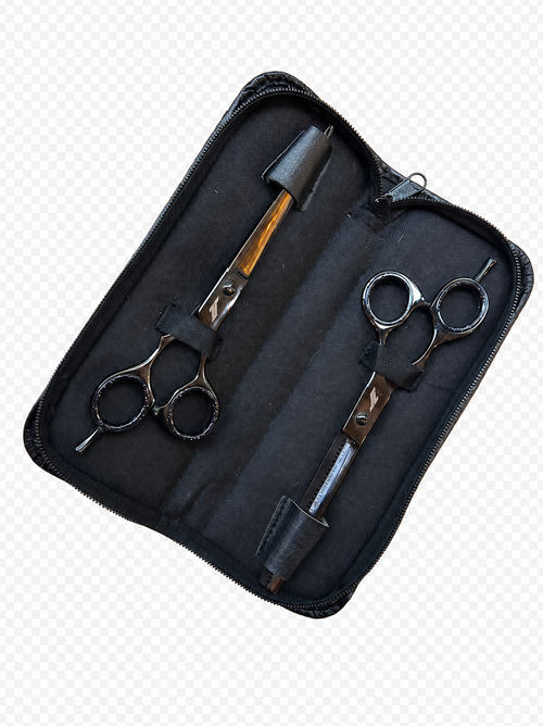 5-Inch Professional Black Line Hair Scissors and Texturizer Set