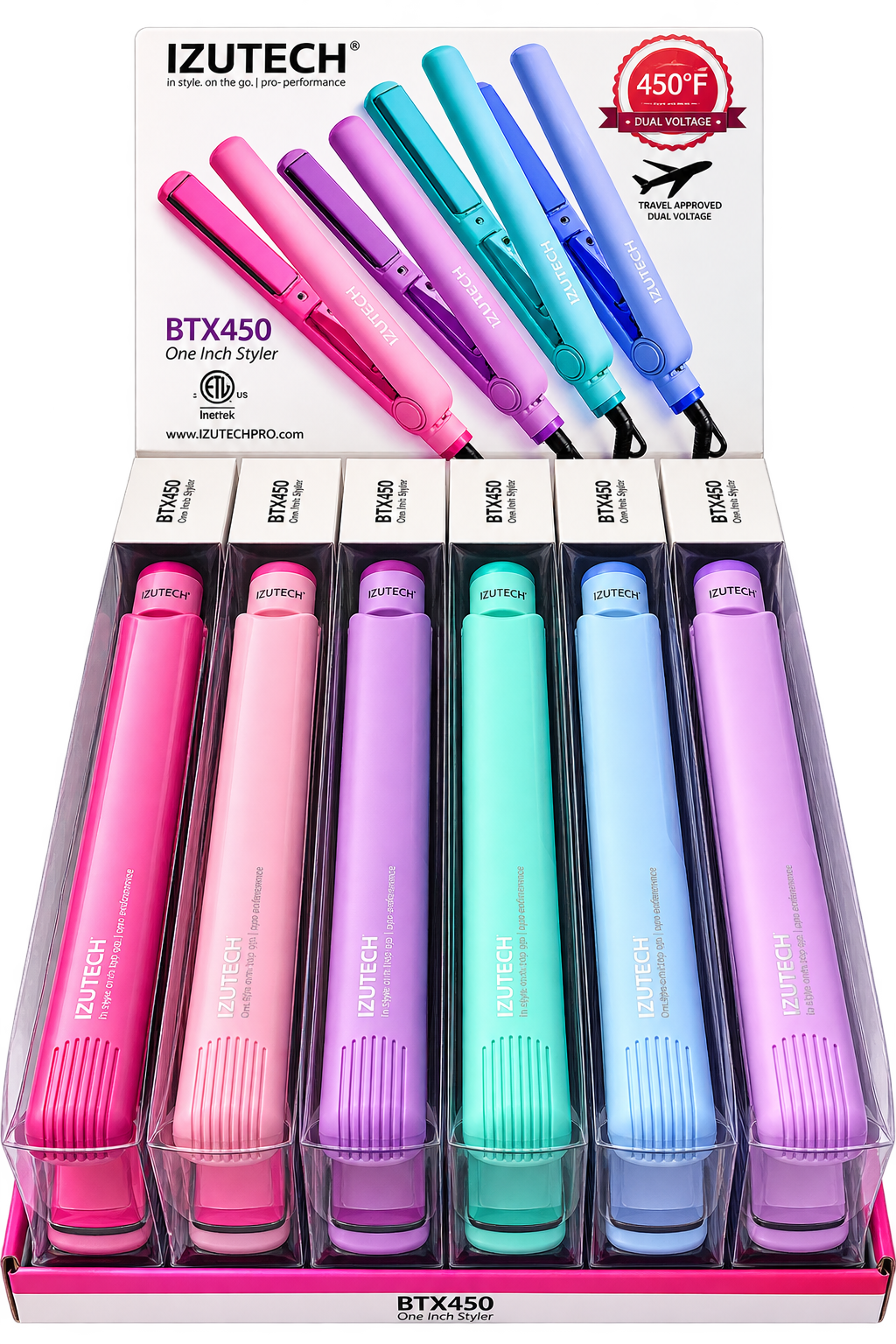 Izutech Silky Straight & Bouncy Curls Flat Iron