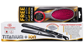 Olivia Garden Titanium + Ion 1-Inch Flat Iron and Brush Set